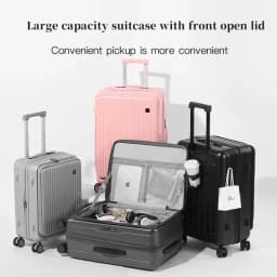 SUSHIMU Trolley Case Travel Suitcase Boarding Case Password Box Suitcase Portable Wheel Rolling Luggage Bag Front opening