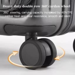 SUSHIMU Trolley Case Travel Suitcase Boarding Case Password Box Suitcase Portable Wheel Rolling Luggage Bag Front opening