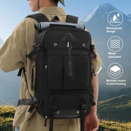 Cross Border Backpack for Men with a High-End Feel, Large Capacity Crossbody Backpack, Portable Travel Bag, Outdoor Hiking Backp