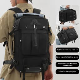 Cross Border Backpack for Men with a High-End Feel, Large Capacity Crossbody Backpack, Portable Travel Bag, Outdoor Hiking Backp