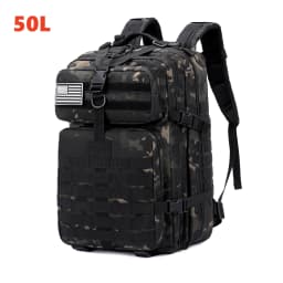 Spain Warehouse 3-Day Assault Pack 50L Tactical Backpack Molle System Camouflage Waterproof Large Capacity Outdoor Camping Bag