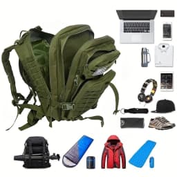 Spain Warehouse 3-Day Assault Pack 50L Tactical Backpack Molle System Camouflage Waterproof Large Capacity Outdoor Camping Bag