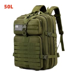 Spain Warehouse 3-Day Assault Pack 50L Tactical Backpack Molle System Camouflage Waterproof Large Capacity Outdoor Camping Bag