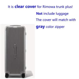Luggage Covers for Rimowa Essential Trunk Plus 33inch Suitcase Protector PVC Clear Dustproof Case with Zipper Customized