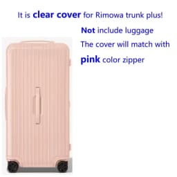 Luggage Covers for Rimowa Essential Trunk Plus 33inch Suitcase Protector PVC Clear Dustproof Case with Zipper Customized