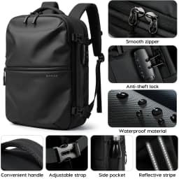BANGE Anti-Theft Vacuum Compression Backpacks Men Travel Backpack Lock Bag Large Capacity 16 Laptop Bags For School Cabin Bags