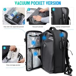 BANGE Anti-Theft Vacuum Compression Backpacks Men Travel Backpack Lock Bag Large Capacity 16 Laptop Bags For School Cabin Bags