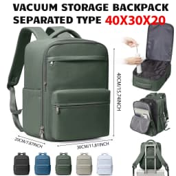 Ryanair 40x30x20 Travel Backpack Vacuum Compression Backpack with Pump, Wizzair Cabin Bag 15.6" Laptop Travel Bag,Storage Bag