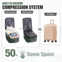 Ryanair 40x30x20 Travel Backpack Vacuum Compression Backpack with Pump, Wizzair Cabin Bag 15.6" Laptop Travel Bag,Storage Bag