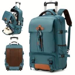 Rolling Backpack Large Capacity Travel Backpack with Wheels Carry On Luggage Backpack for Men Outdoor Trolley Travel Backpack