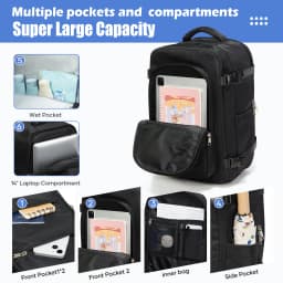 Ryanair 40x30x20 Travel Backpack,Airplane Cabin Backpack For EasyJet Wizzair, Vacuum Compression Backpack Men Laptop Backpack