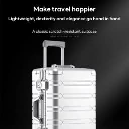 100% Aluminum-magnesium Suitcase Large Capacity Rolling Luggage with Spinner wheel Travel Trolley case 20inch Carry-On Suitcase
