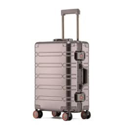 100% Aluminum-magnesium Suitcase Large Capacity Rolling Luggage with Spinner wheel Travel Trolley case 20inch Carry-On Suitcase