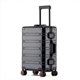 100% Aluminum-magnesium Suitcase Large Capacity Rolling Luggage with Spinner wheel Travel Trolley case 20inch Carry-On Suitcase