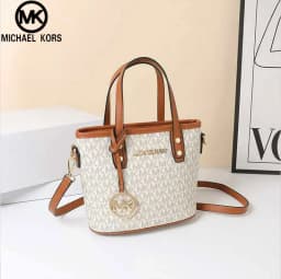 Michael Kors Ole Jet Set 2026 New Bag Lightweight Luxury Travel Extra Small PVC Print with Leather Women's Handheld Crossbody To
