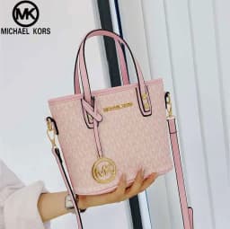 Michael Kors Ole Jet Set 2026 New Bag Lightweight Luxury Travel Extra Small PVC Print with Leather Women's Handheld Crossbody To