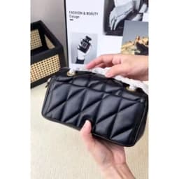 High quality black diamond patterned chain bag crossbody messenger bag small square bag chain bag