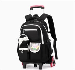Rolling Backpack for Girls 3 Kids School Wheele Backpack Bag Trolley Bags for Elementary Middle High School Wheeled Bookbag Girl