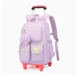 Rolling Backpack for Girls 3 Kids School Wheele Backpack Bag Trolley Bags for Elementary Middle High School Wheeled Bookbag Girl