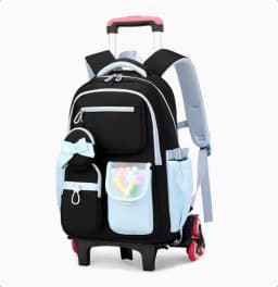 Rolling Backpack for Girls 3 Kids School Wheele Backpack Bag Trolley Bags for Elementary Middle High School Wheeled Bookbag Girl