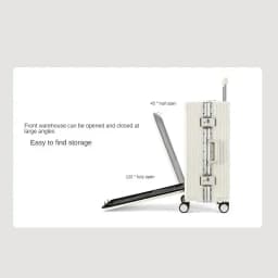 Travel High Quality Portable Suitcase Front Opening Laptop Trolley Case Luggage on Wheels Aluminum Frame Boarding Case