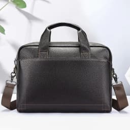 Men's genuine leather handbag, top-layer cowhide briefcase, genuine leather laptop bag, business bag