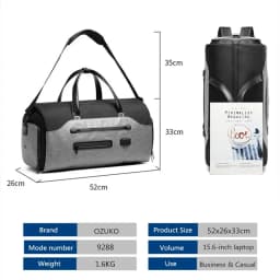 OZUKO Garment Bag Multifunction Men Suit Storage Large Capacity Luggage Handbag Male Waterproof Travel Duffel Bag Shoes Pocket