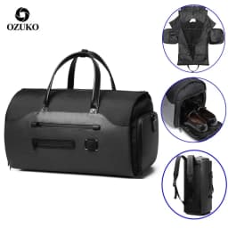 OZUKO Garment Bag Multifunction Men Suit Storage Large Capacity Luggage Handbag Male Waterproof Travel Duffel Bag Shoes Pocket