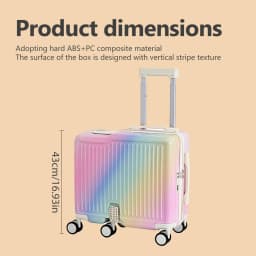18' Hand Carry Luggage Portable Boarding Bagage 6 Wheels ZIPPER Lock Luggage Can Sit Down Kids Luggage