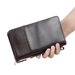CONTACT'S Genuine Leather Men Passport Cover with Pen Slot Family Passport Travel Wallets ID Card Bag Organizer Document Pouch