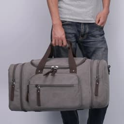 Large Capacity Men Hand Luggage Travel Duffle Bags Canvas Travel Bags Weekend Shoulder Bags Multifunctional Overnight Duffel Bag