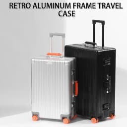 All-Aluminum Magnesium Alloy Suitcase Large-Capacity Password Luggage Infused Transparent Rolling Wheel Business Trolley Case