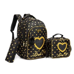 Meetbelify School Backpacks for Elementary Primary Girls with Lunch Bag and Pencil Case