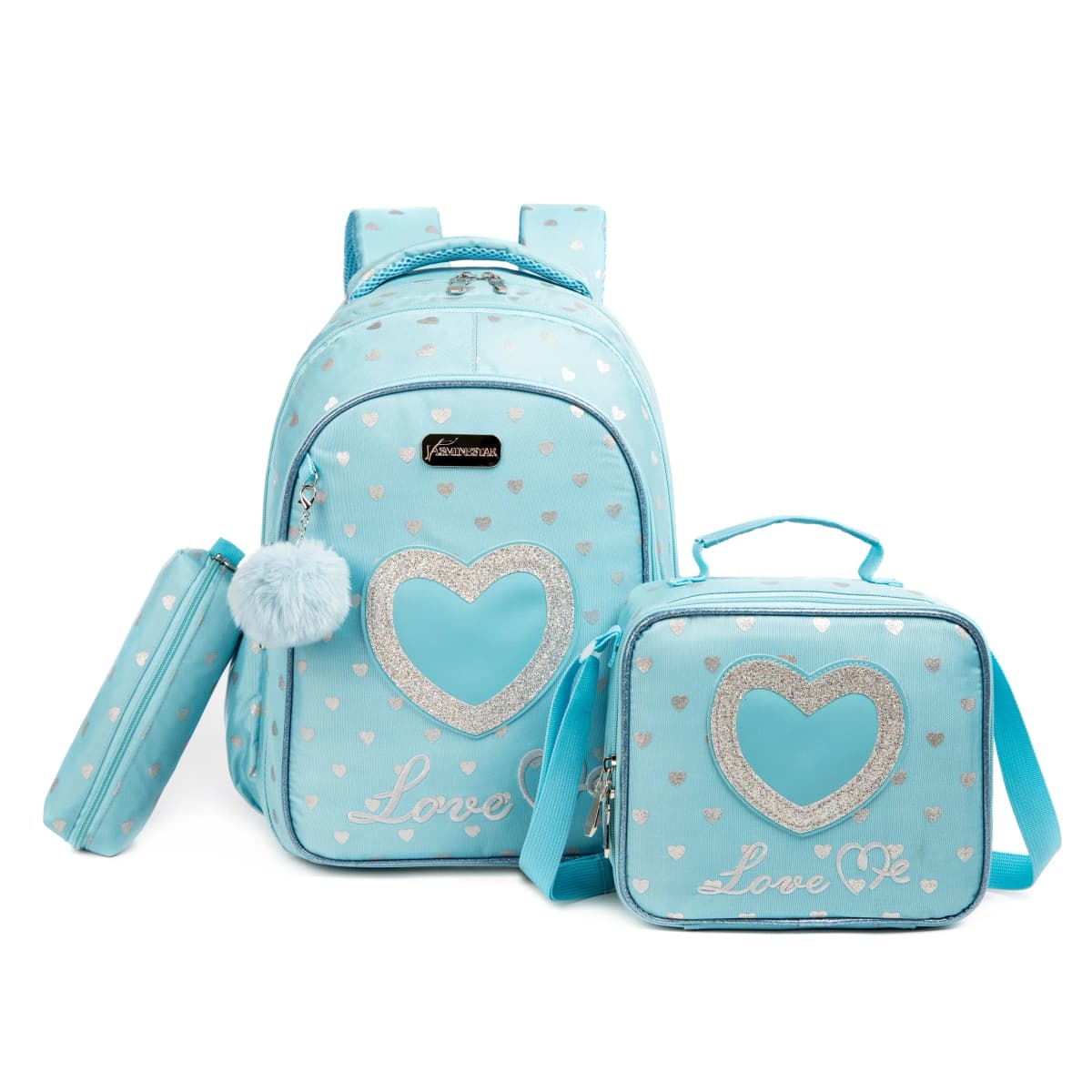 Meetbelify School Backpacks for Elementary Primary Girls with Lunch Bag and Pencil Case