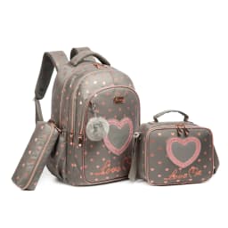 Meetbelify School Backpacks for Elementary Primary Girls with Lunch Bag and Pencil Case