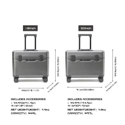 Bunnyfly 18" Aluminum Alloy Frame Spinner Suitcase Camera Trolley Pilot Luggage Bag with Wheels Photography Equipment Case