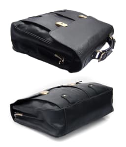 High Quality Cowhide Genuine Leather Briefcase for Men Business Bag 15.6" Laptop Case Male Portfolio Attache Office Messenger Ba