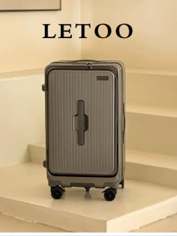 2025 Front-opening Luggage. 26-inch anti-drop rolling suitcase, 20-inch carry-on luggage, combination suitcase, 24-inch travel b