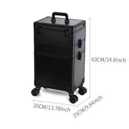 Makeup Organizer with led lights mrirror - Large Cosmetic Trolley, Salon & Barber Case Rolling Cart for Hairstylists