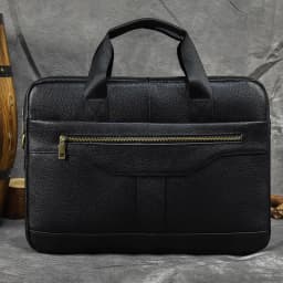 Luufan Men's Business Briefcase Fit 15" PC Genuine Leather Handbag Real Leather Male Laptop Handbag A4 Office Man Crossbody Bag