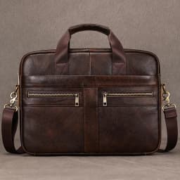 Luufan Men's Business Briefcase Fit 15" PC Genuine Leather Handbag Real Leather Male Laptop Handbag A4 Office Man Crossbody Bag