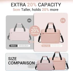 Kono Ryanair & Wizz Air Cabin Bags 40X30X20 Cm, 24L Carry on Luggage, Lightweight Weekender Travel Bags for Men and Women