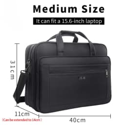Large Briefcases For Men Canvas Tote Bag 15.6 Inch 17 Inch 19 Inch Laptop Case Work Bags Office Messenger Bag