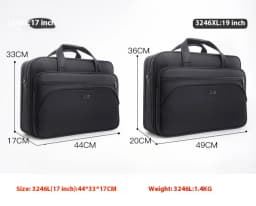 Large Briefcases For Men Canvas Tote Bag 15.6 Inch 17 Inch 19 Inch Laptop Case Work Bags Office Messenger Bag