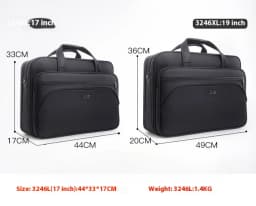 Large Briefcases For Men Canvas Tote Bag 15.6 Inch 17 Inch 19 Inch Laptop Case Work Bags Office Messenger Bag