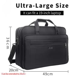 Large Briefcases For Men Canvas Tote Bag 15.6 Inch 17 Inch 19 Inch Laptop Case Work Bags Office Messenger Bag