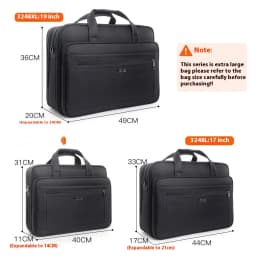 Large Briefcases For Men Canvas Tote Bag 15.6 Inch 17 Inch 19 Inch Laptop Case Work Bags Office Messenger Bag