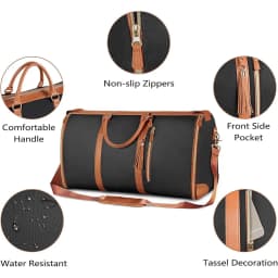 Garment Duffle Bags for Travel Luggage Bag for Women Foldable Multi-Function Storage Bag with Shoe Pouch 2 in 1 Hanging Suitcase