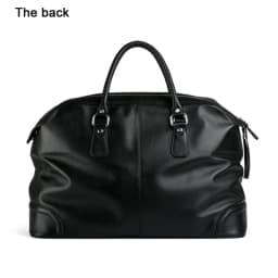 Luxury Men Genuine Leather Travel Bag Luggage Bag Men Leather Duffle Bags Weekend Shoulder Bag Overnight Male Tote Black