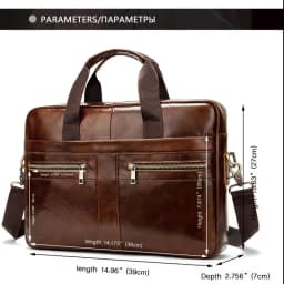 Genuine leather men's briefcase for business travel, top-layer cowhide handbag for lawyers, laptop bag, business handbag for men